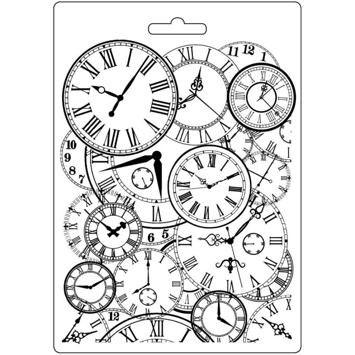  Молд Stamperia Soft Maxi A5 Clocks