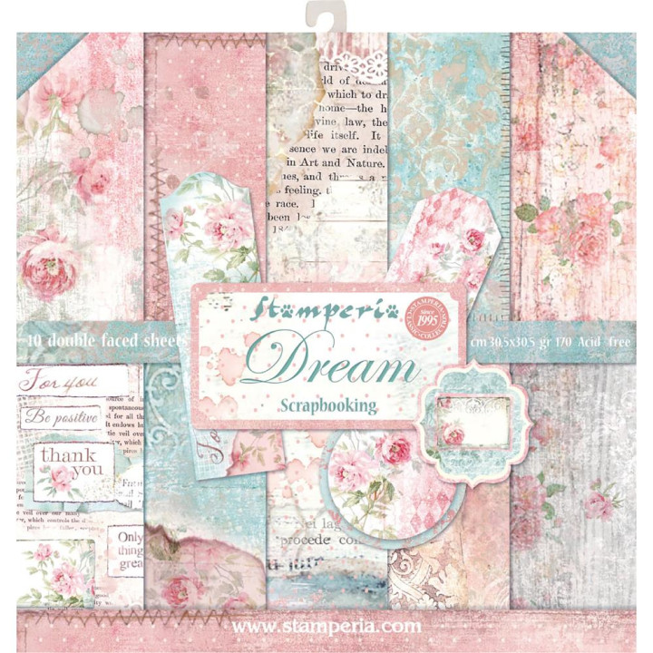Набір паперу 30*30см Stamperia Dream 10/Pkg