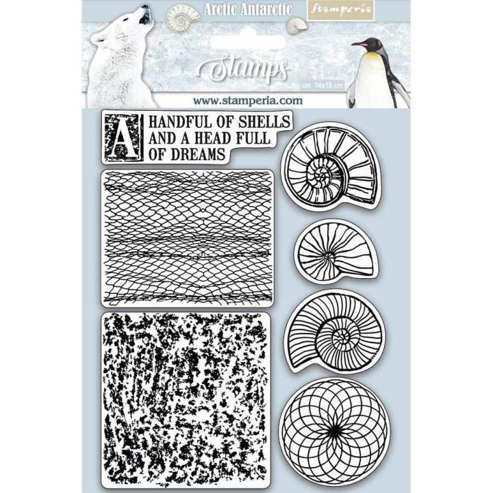 Штампи Stamperia Shells Arctic Antarctic 14*18см