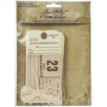 Картки для журналінга Tim Holtz Idea-Ology Salvaged Tags 25/Pkg