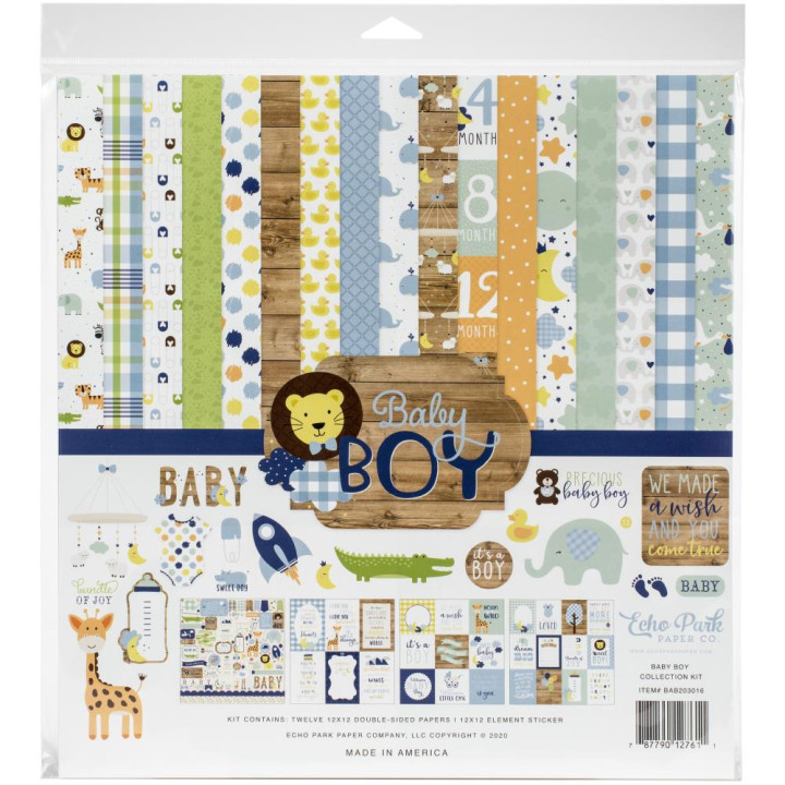 Набір паперу 30*30см Echo Park Baby Boy