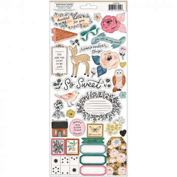 Наліпки Crate Paper Maggie Holmes Marigold Cardstock Stickers Elements 72/Pkg
