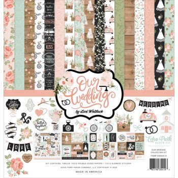Набір паперу 30*30см Echo Park Our Wedding 12/Pkg