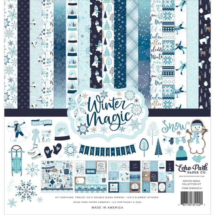 Набір паперу 30*30см Echo Park Winter Magic 12/Pkg