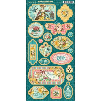 Чіпборд Graphic 45 Ephemera Queen Chipboard Die-Cuts 15*33см