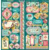 Наліпки Graphic 45 Ephemera Queen Cardstock Stickers Elements 30*30см