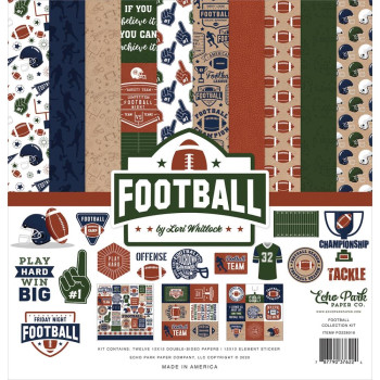 Набір паперу 30*30см Echo Park Football 12/Pkg