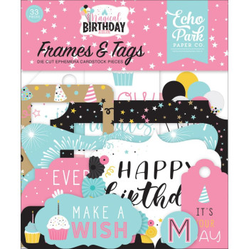 Висічки Echo Park Frames & Tags Magical Birthday Girl 33/Pkg