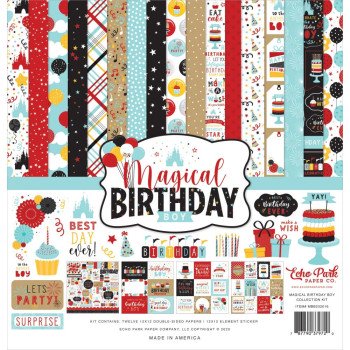 Набір паперу 30*30см Echo Park Magical Birthday Boy 12/Pkg