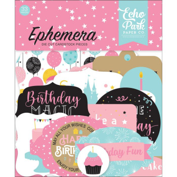 Висічки Echo Park Icons Magical Birthday Girl 33/Pkg