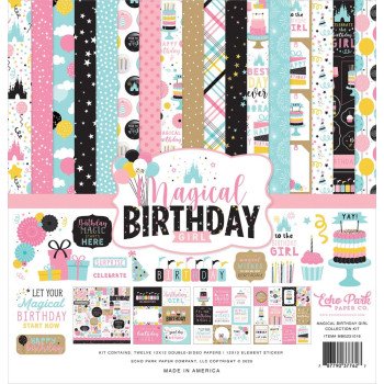 Набір паперу 30*30см Echo Park Magical Birthday Girl 12/Pkg
