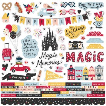 Наліпки Simple Stories Say Cheese Main Street Cardstock Stickers Elements 30*30см