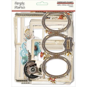 Висічки Simple Stories Simple Vintage Ancestry Layered Chipboard Frames Die-Cuts, 6/Pkg