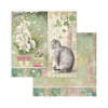Набір паперу 20*20см Stamperia Orchids & Cats 10/Pkg
