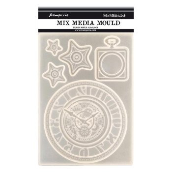 Молд Stamperia Silicon Mould A5 Clocks & Stars, Sir Vagabond