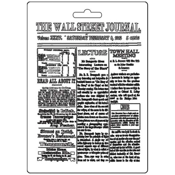  Молд Stamperia Soft Maxi A5 The Wall Street Journal, Calligraphy