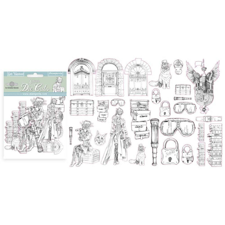 Висічки Stamperia Clear Die-Cuts Lady Vagabond