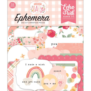 Висічки Echo Park Icons Welcome Baby Girl 33/Pkg