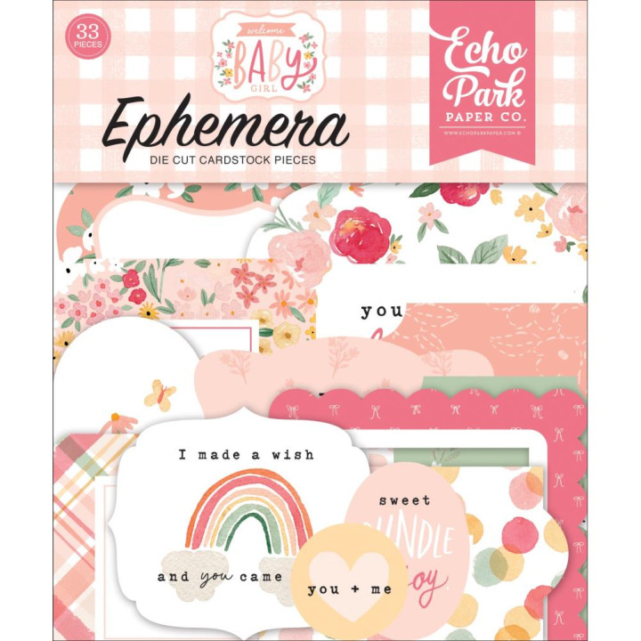 Висічки Echo Park Icons Welcome Baby Girl 33/Pkg