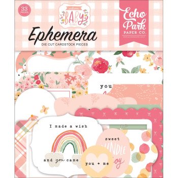 Висічки Echo Park Icons Welcome Baby Girl 33/Pkg