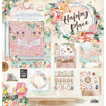 Набір паперу 30*30см Asuka Studio Collection Pack Happy Place 12/Pkg