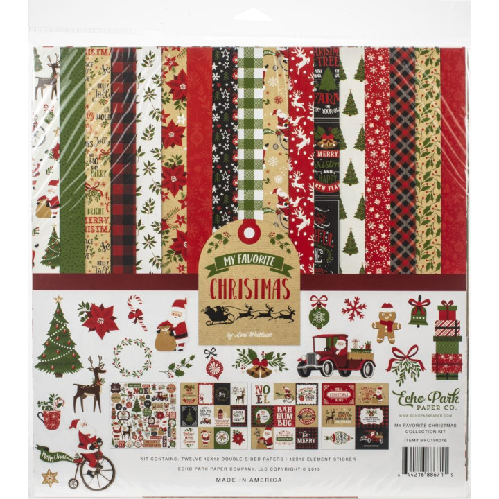 Набір паперу 30*30см Echo Park My Favorite Christmas
