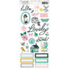 Наліпки American Crafts Maggie Holmes Garden Party Cardstock Stickers Elements 61/Pkg