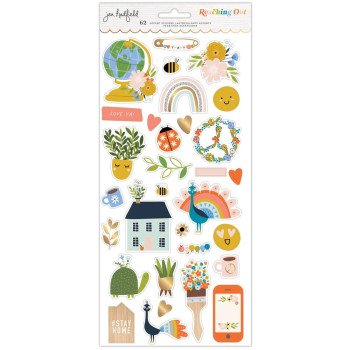 Наліпки American Crafts Jen Hadfield Reaching Out Cardstock Stickers Elements 62/Pkg