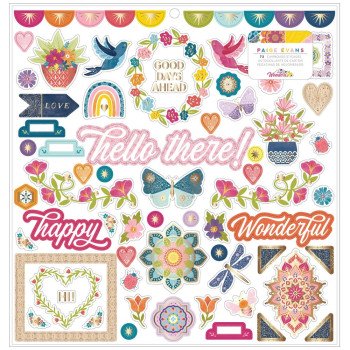  Наліпки з чіпборду American Crafts Paige Evans Wonders 30*30см