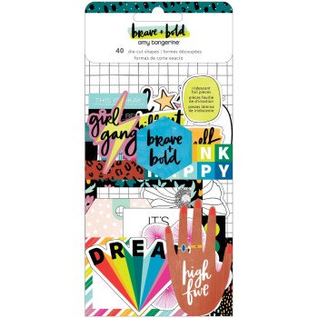 Висічки American Crafts Icons Amy Tan Brave & Bold 40/Pkg