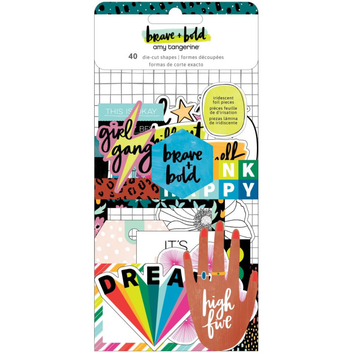 Висічки American Crafts Icons Amy Tan Brave & Bold 40/Pkg