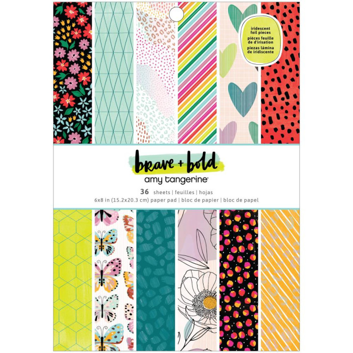 Набір паперу 15*20см American Crafts Amy Tan Brave & Bold 36/Pkg
