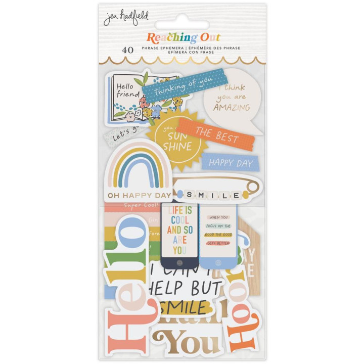 Висічки American Crafts Phrase Jen Hadfield Reaching Out 40/Pkg