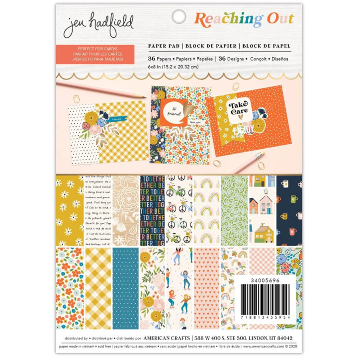 Набір паперу 15*20см American Crafts Jen Hadfield Reaching Out 36/Pkg