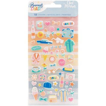 Наліпки Puffy American Crafts Obed Marshall Buenos Dias Mini 53/Pkg