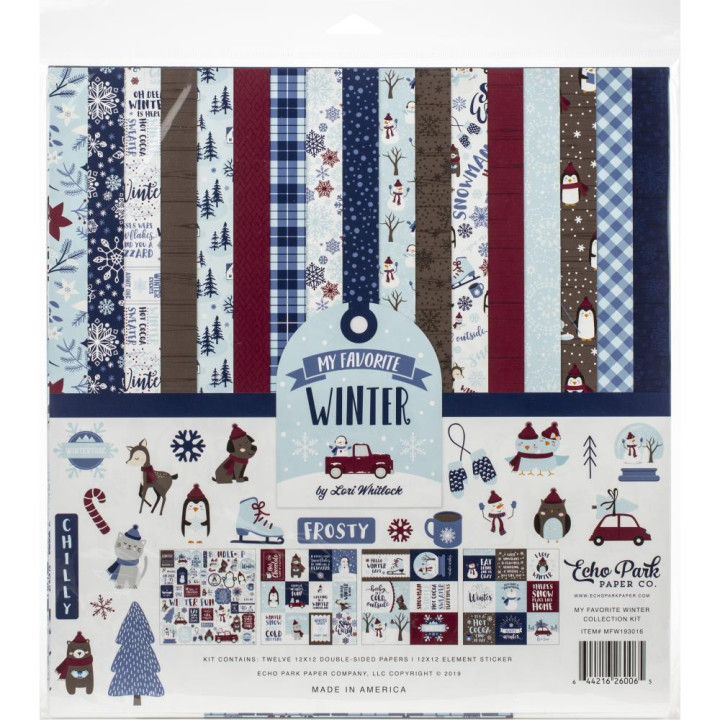 Набір паперу 30*30см Echo Park My Favorite Winter