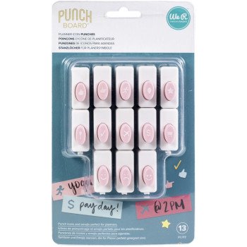 Дирокол We R Memory Keepers Word Punch Board Punches Planner Icons 13/Pkg