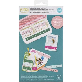 Дирокол We R Memory Keepers Word Punch Board Lowercase 26/Pkg