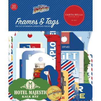 Висічки Carta Bella Frames & Tags Our Travel Adventure 33/Pkg