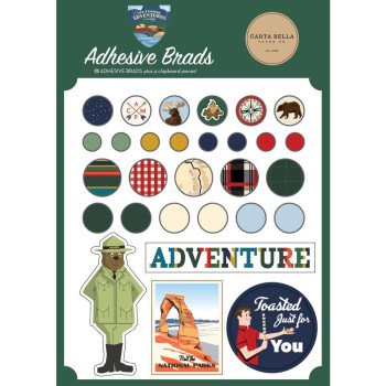 Брадси Carta Bella Outdoor Adventures, 25/Pkg + 4Chipboard