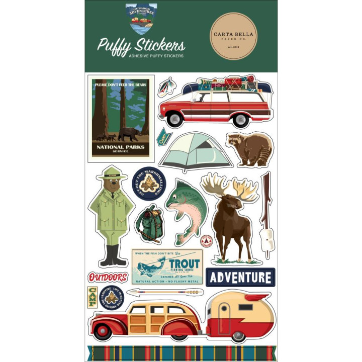 Наліпки Puffy Carta Bella Outdoor Adventures 10*15см