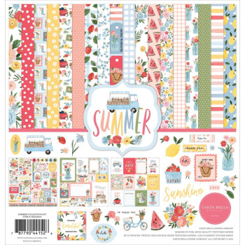 Набір паперу 30*30см Carta Bella Collection Kit Summer 12/Pkg