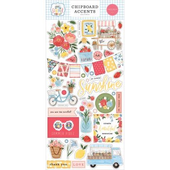  Наліпки з чіпборду Carta Bella Summer Accents 15*33см