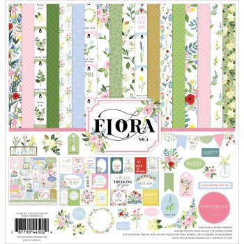 Набір паперу 30*30см Carta Bella Collection Kit Flora No. 4 12/Pkg