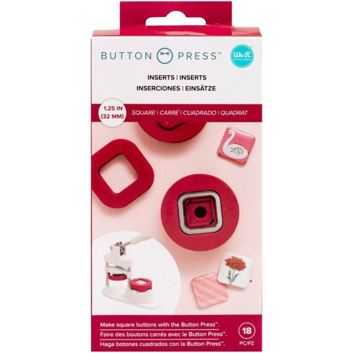 Вставки для кнопок We R Memory Keepers Button Press Inserts Square (31mm)