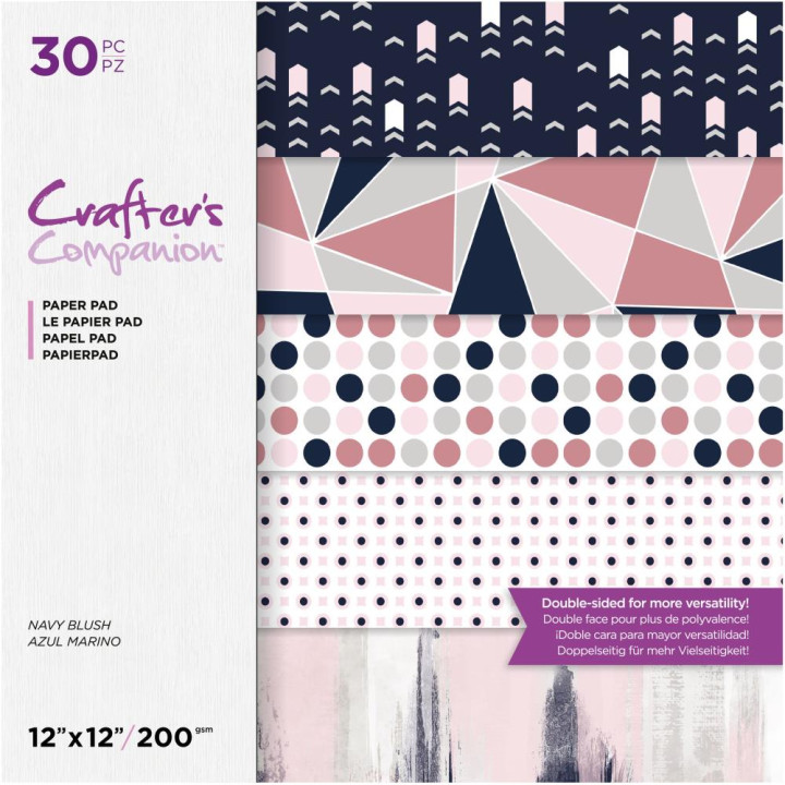 Набір паперу 30*30см Crafter's Companion Navy Blush 30/Pkg