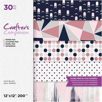 Набір паперу 30*30см Crafter's Companion Navy Blush 30/Pkg