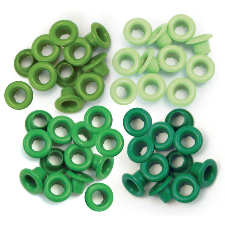 Люверси We R Memory Keepers Eyelets Standard Green 60/Pkg
