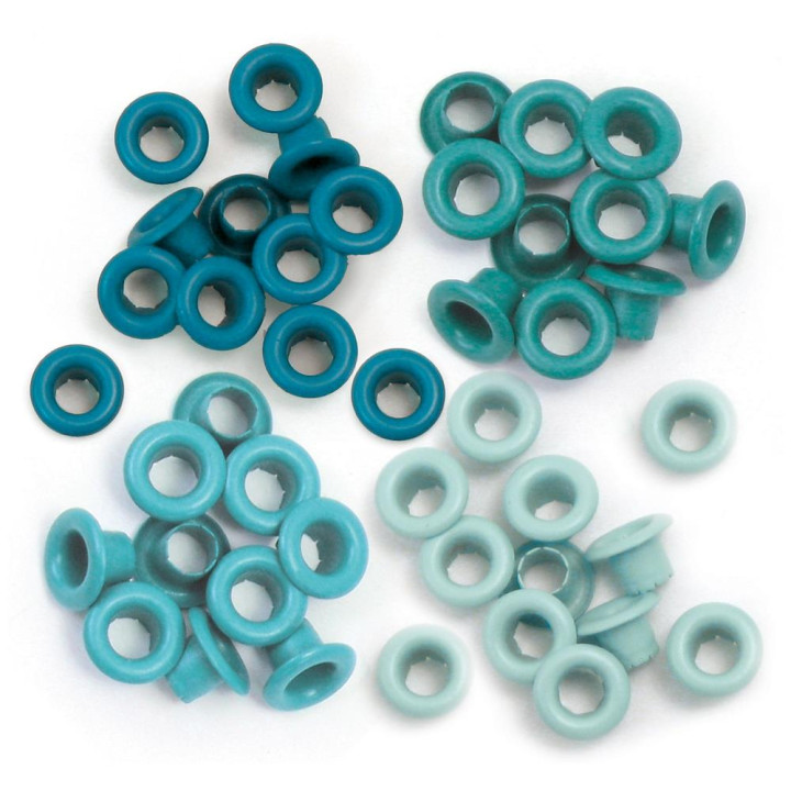 Люверси We R Memory Keepers Eyelets Standard Aqua 60/Pkg