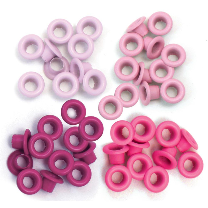 Люверси We R Memory Keepers Eyelets Standard Pink 60/Pkg